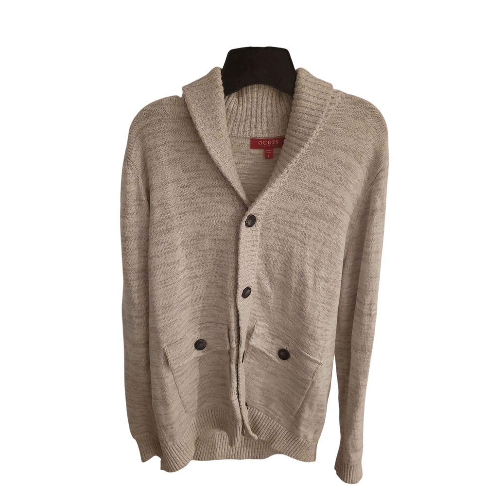 GUESS Men's Cream Sweater